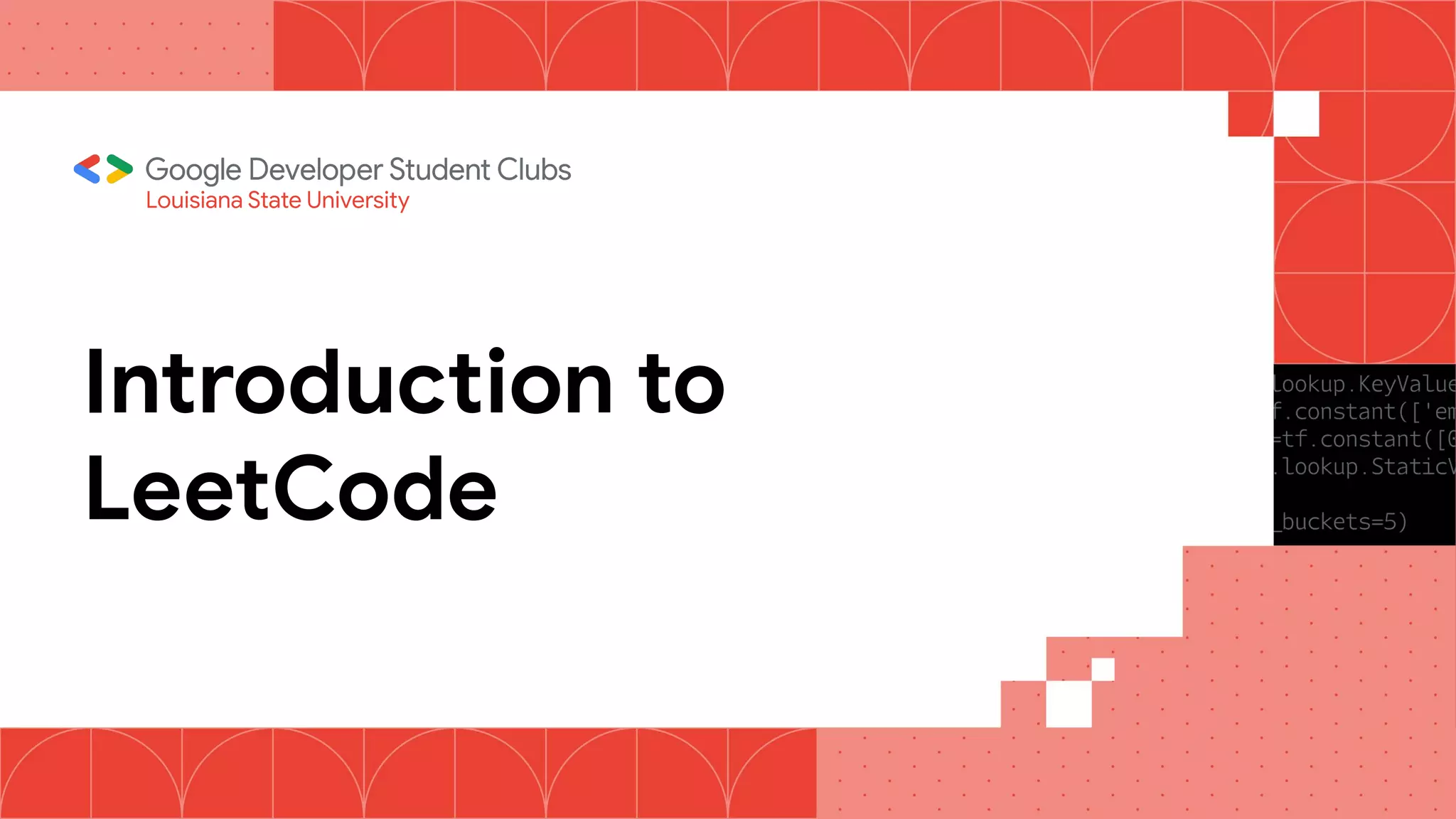 Introduction to
LeetCode
Louisiana State University
 