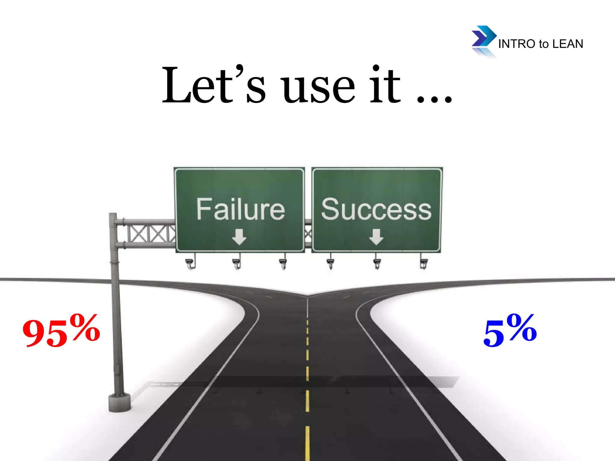 Let’s use it … 95% 5% 