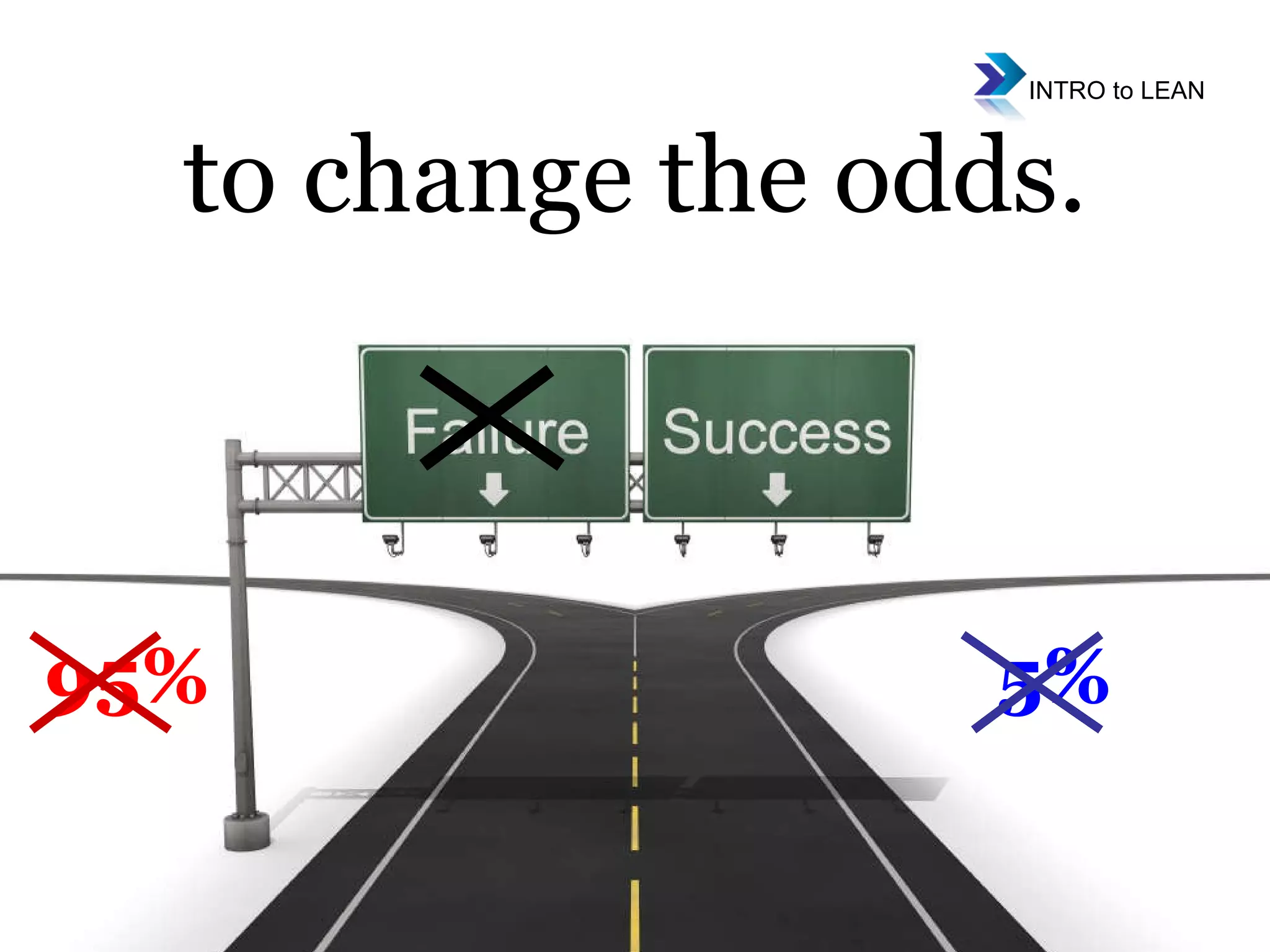 to change the odds. 95% 5% 
