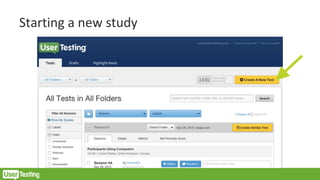 Starting a new study
Screenshot
 