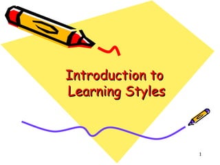Introduction to  Learning Styles 