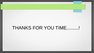 THANKS FOR YOU TIME.........!
 