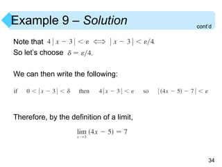 Limits Writing Introduction to limits and Continuity.ppt