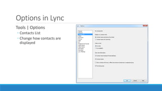 Lync Add In Intro to lync | PPTX
