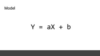 Model
Y = aX + b
 