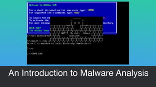 An Introduction to Malware Analysis
 