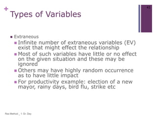 Extraneous Variable Types Introduction to Market Research | PPTX