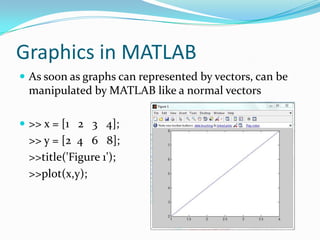 Intro to matlab | PPTX | Programming Languages | Computing