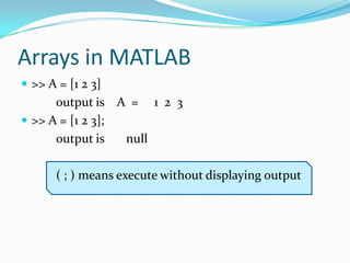 Intro to matlab | PPT