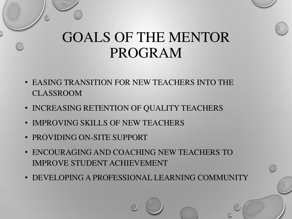 Introduction to mentoring/ new teacher mentoring program