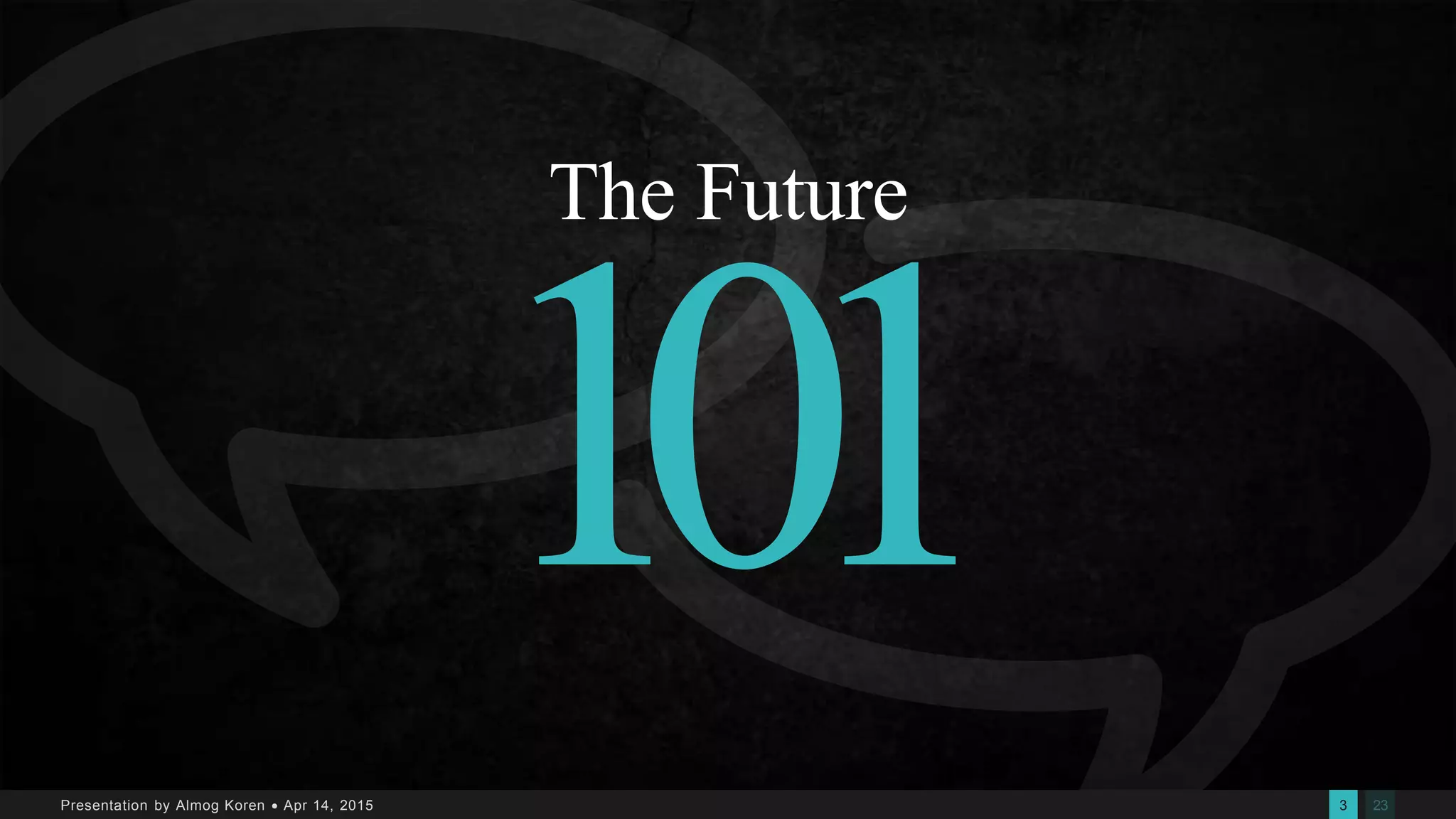 233Presentation by Almog Koren  Apr 14, 2015
The Future
 