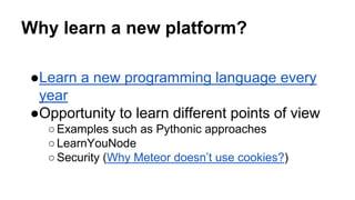 Intro to meteor @py gotham Aug 15-16 2015 | PPT