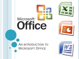 AN INTRODUCTION TO
MICROSOFT OFFICE
 