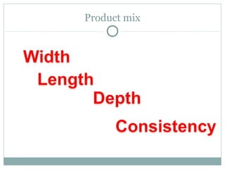 Product mix
 