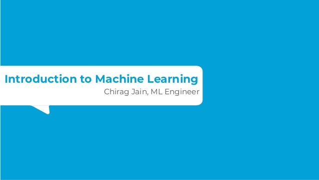 a friendly introduction to machine learning