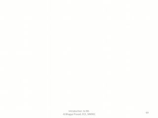 Introduction to ML
-B Bhagya Prasad, ECE, SRKREC
64
 