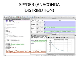 SPYDER (ANACONDA
DISTRIBUTION)
 