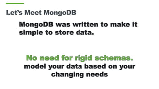Let’s Meet MongoDB
 