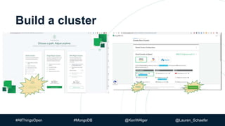 #AllThingsOpen #MongoDB @KenWAlger @Lauren_Schaefer
Build a cluster
 