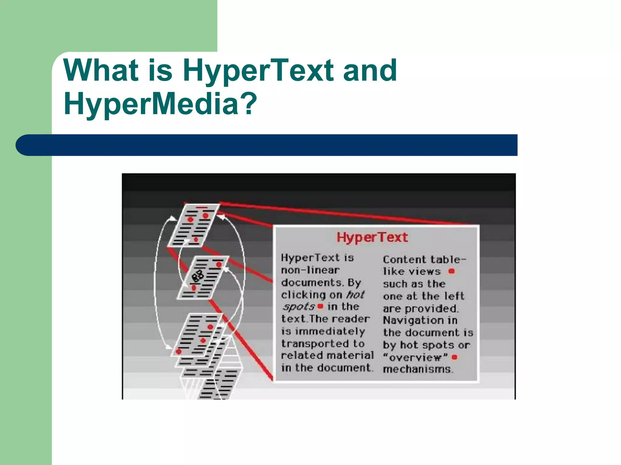 What is HyperText and
HyperMedia?
 