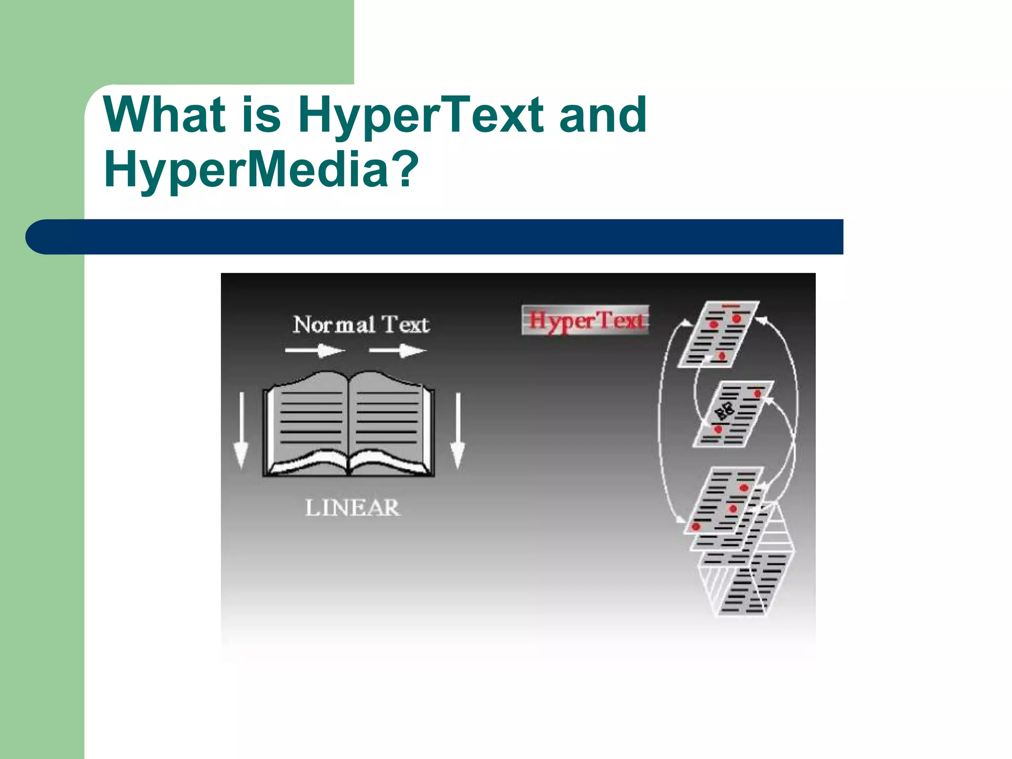 What is HyperText and
HyperMedia?
 