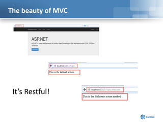 The beauty of MVC

It’s Restful!

 