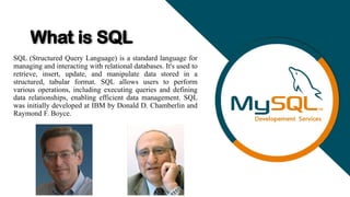 Comprehensive Introduction to MySQL and SQL with Python Integration | PPTX
