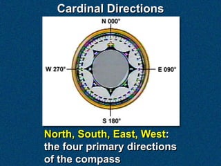 Cardinal Directions




North, South, East, West:
the four primary directions
of the compass
 