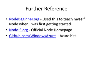 Intro to Node | PPTX