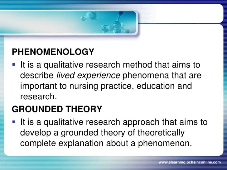example of research title of phenomenology