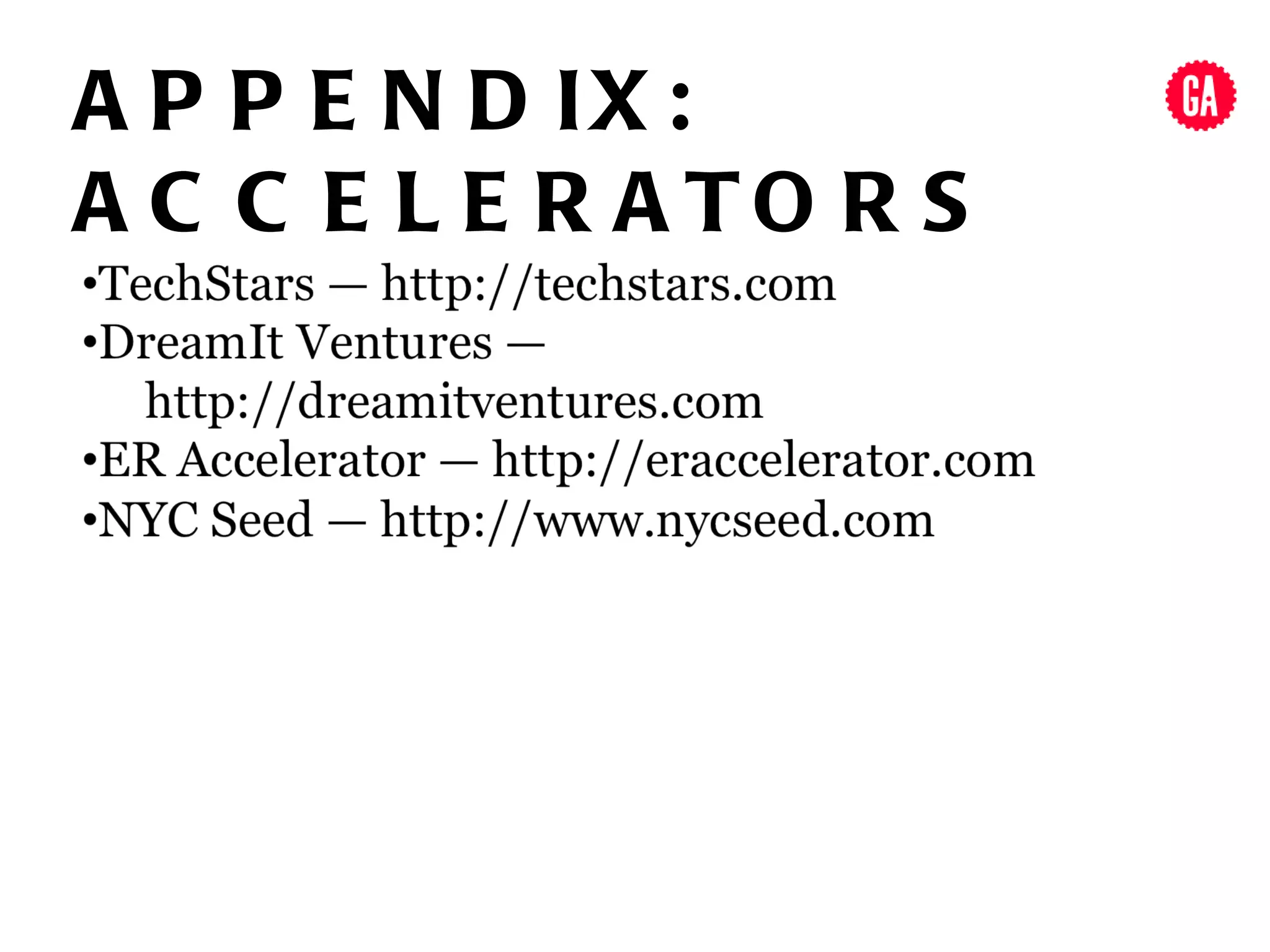 A P P E N D IX :
A C C E L E R ATO R S
 