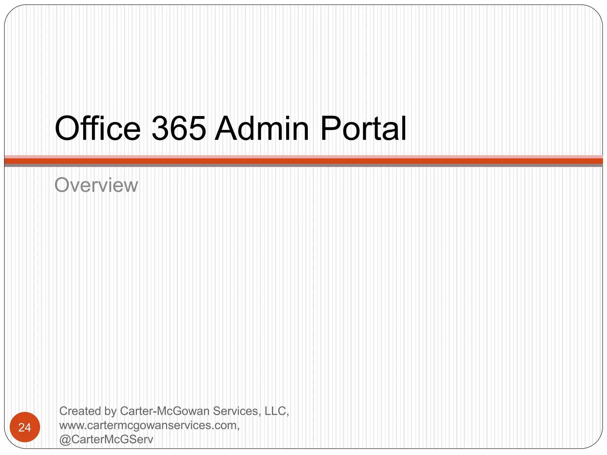 Intro to Office 365 Admin | PPTX