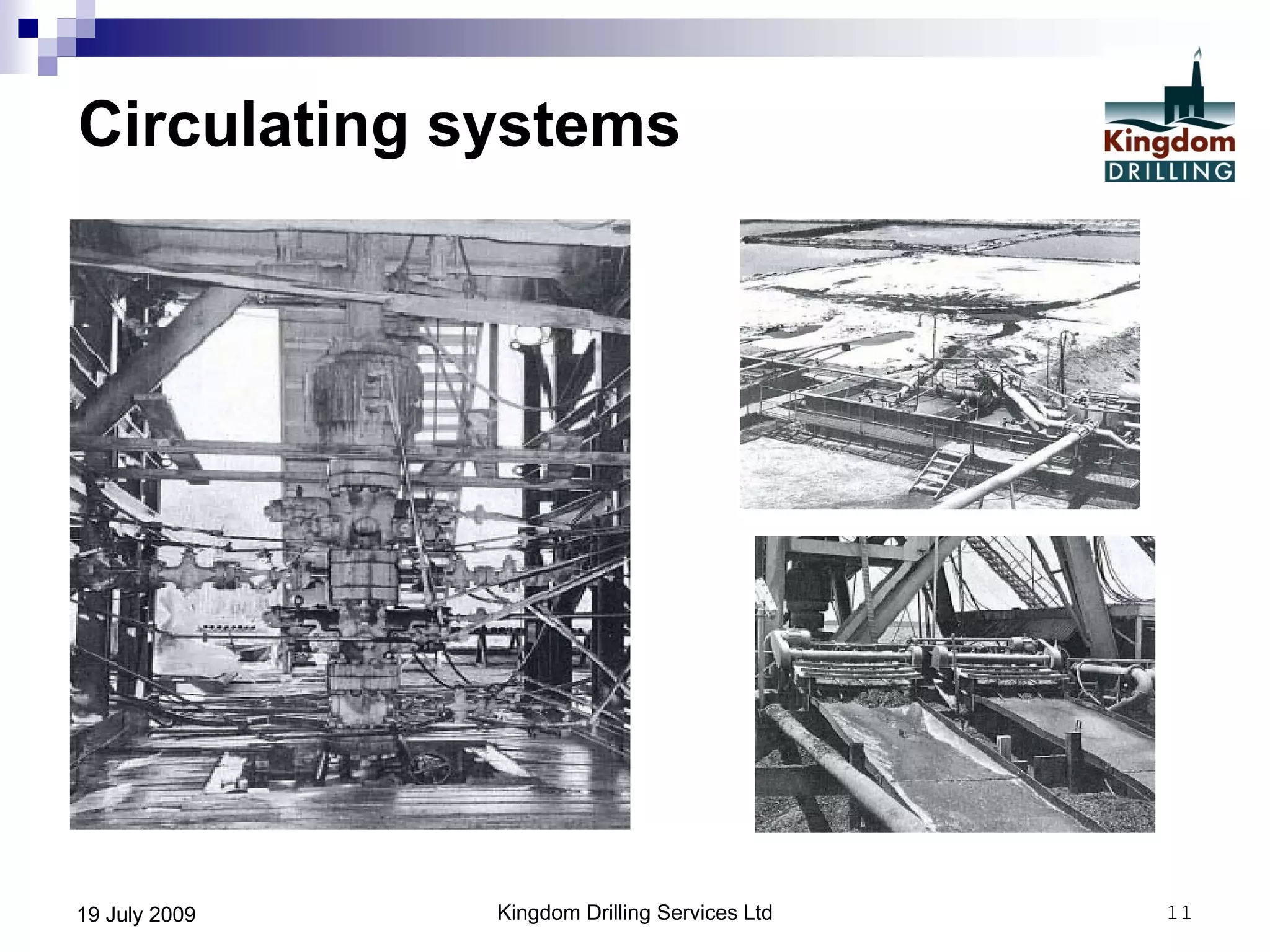 Kingdom Drilling Services Ltd 1119 July 2009
Circulating systems
 
