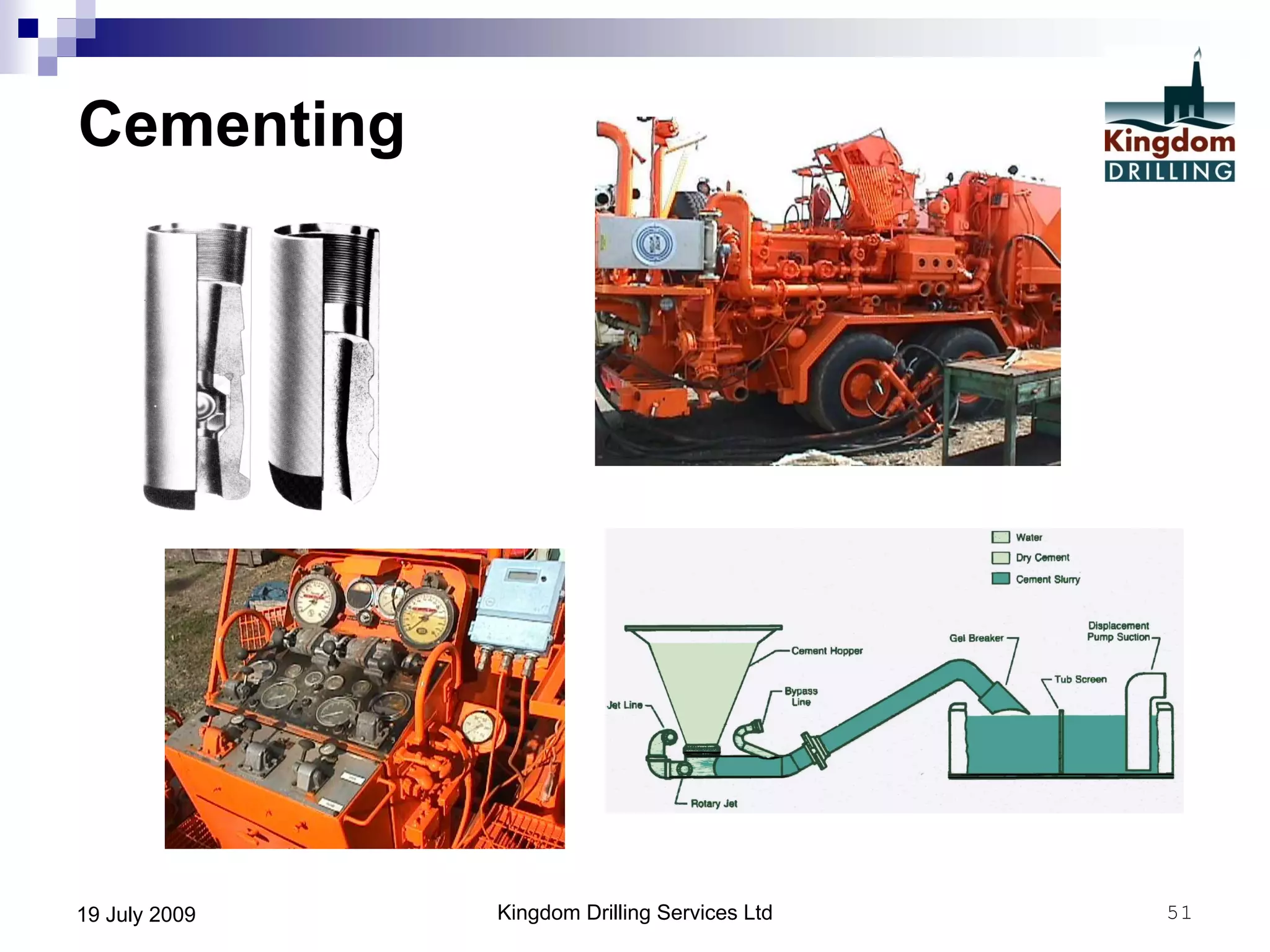 Kingdom Drilling Services Ltd 5119 July 2009
Cementing
 