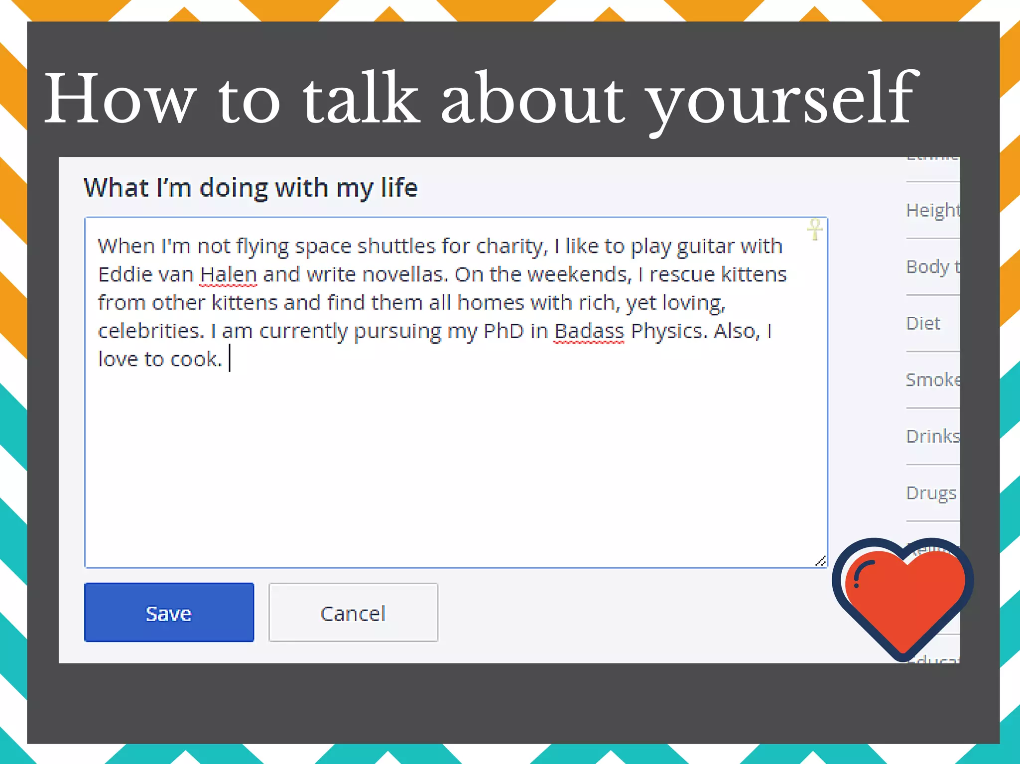 How to talk about yourself
 