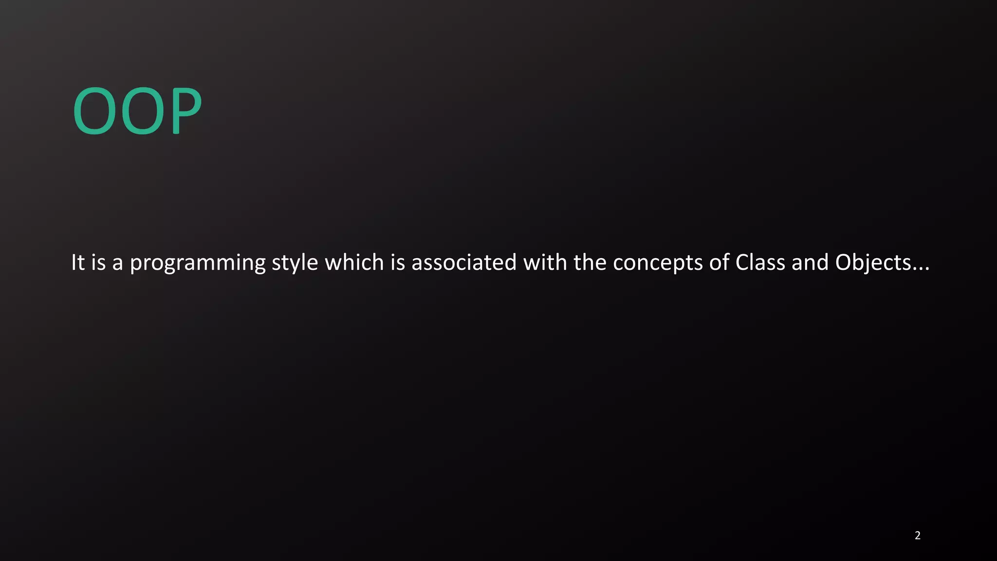Object-oriented programming basics. | PPT