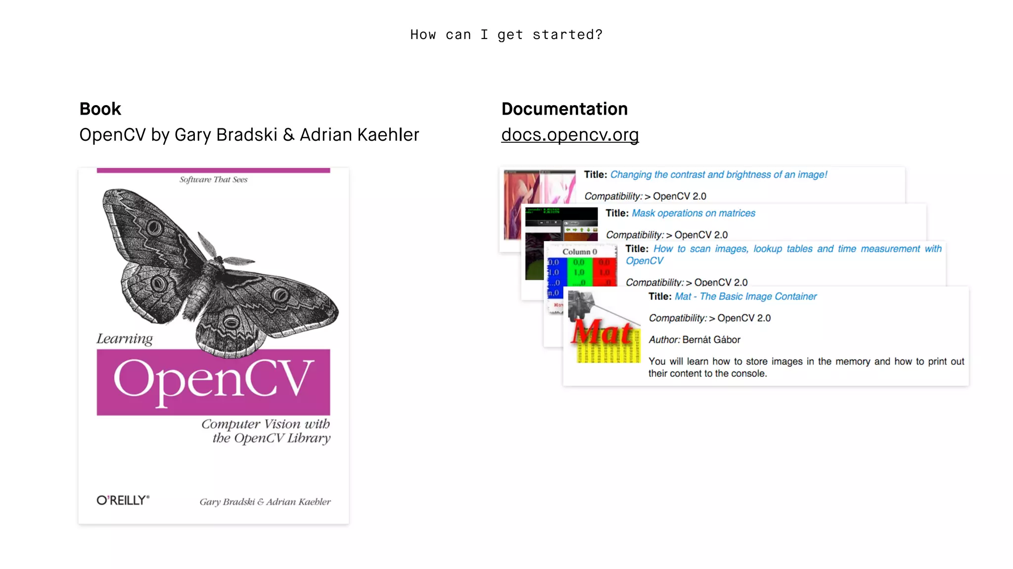 A high level introduction to OpenCV | PPT