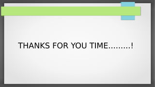THANKS FOR YOU TIME.........!
 