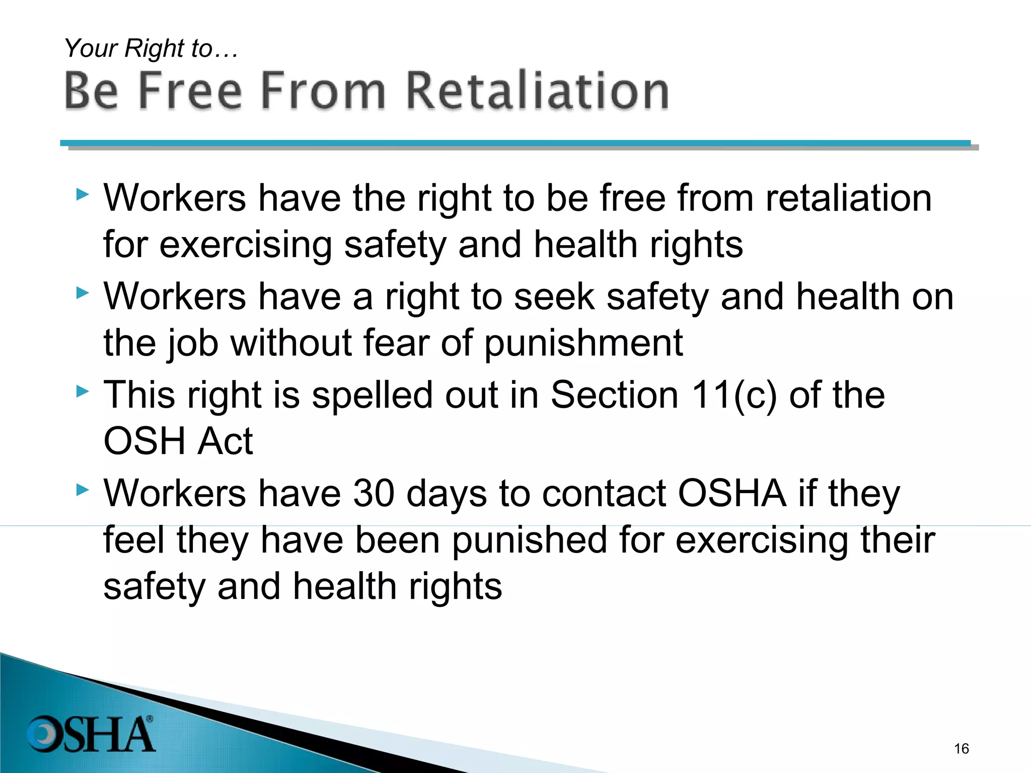 Intro to osha presentation revised December 2014 | PPT
