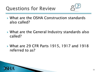 Intro. To OSHA .PPTX with new SDS | PPT