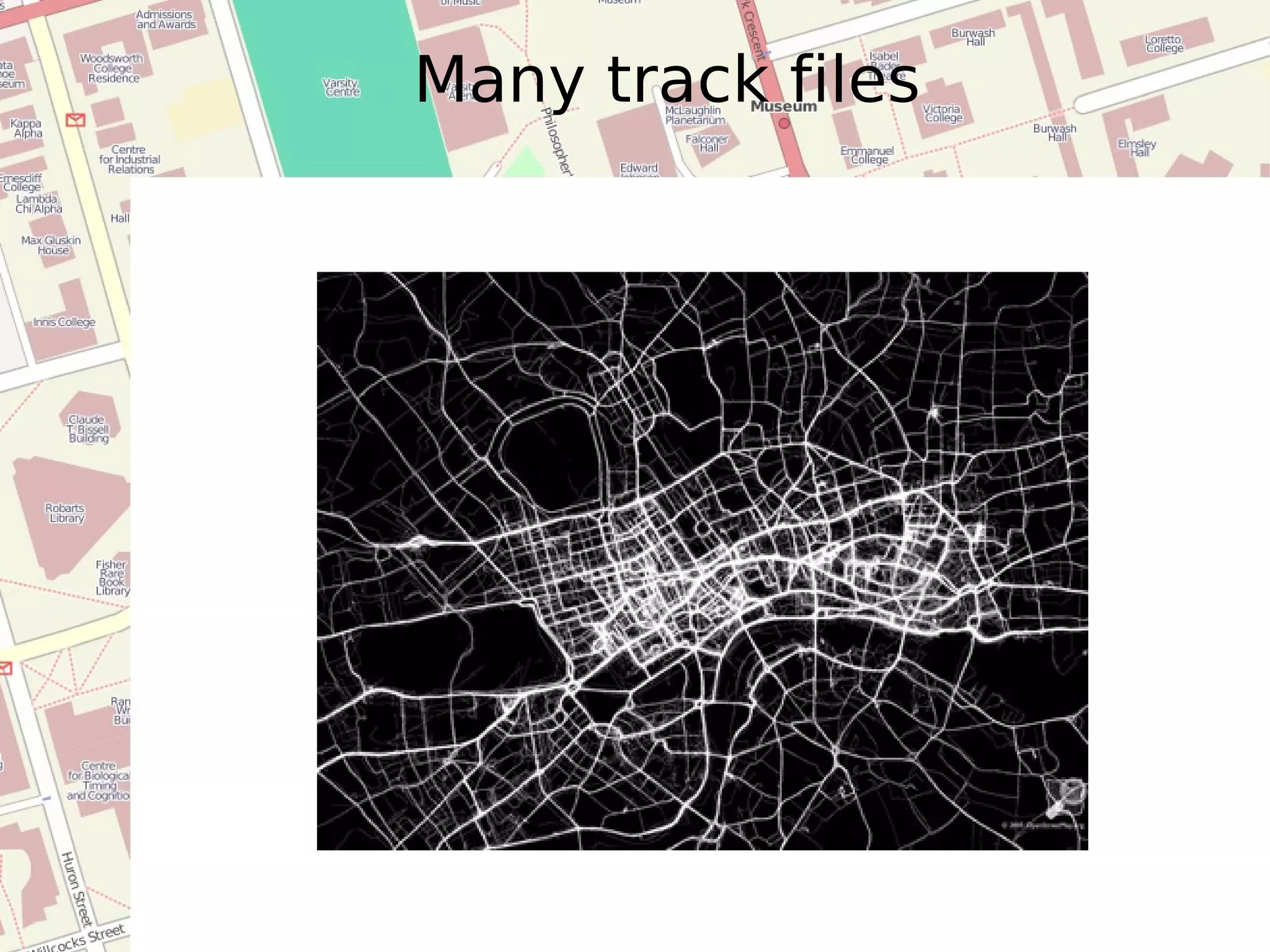 OpenStreetMap is ... &quot;OpenStreetMap is a project aimed squarely at creating and providing free geographic data such as street maps to anyone who wants them.&quot;  -- www.openstreetmap.org 