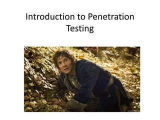 Introduction to Penetration
Testing
 