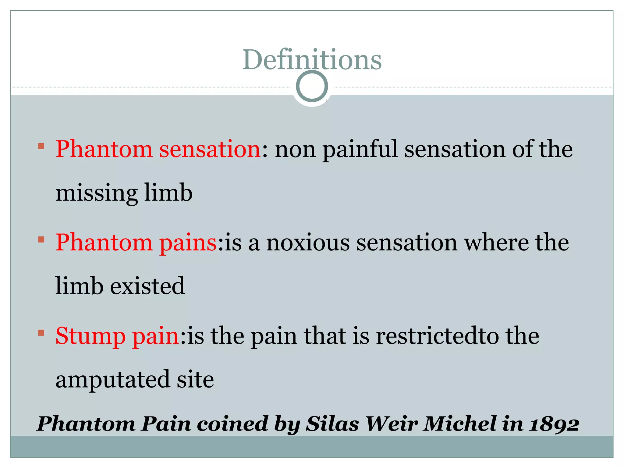 Phantom Rib Pain Intro to phantom limb pain | PPT
