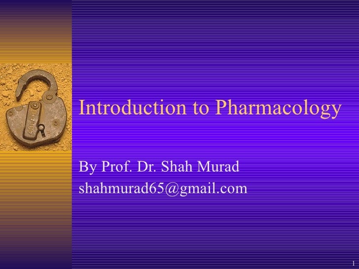 Intro To Pharmacology