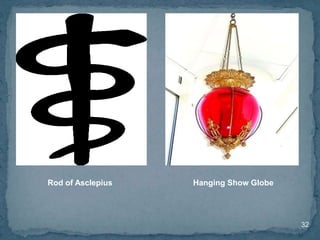 32
Rod of Asclepius Hanging Show Globe
 