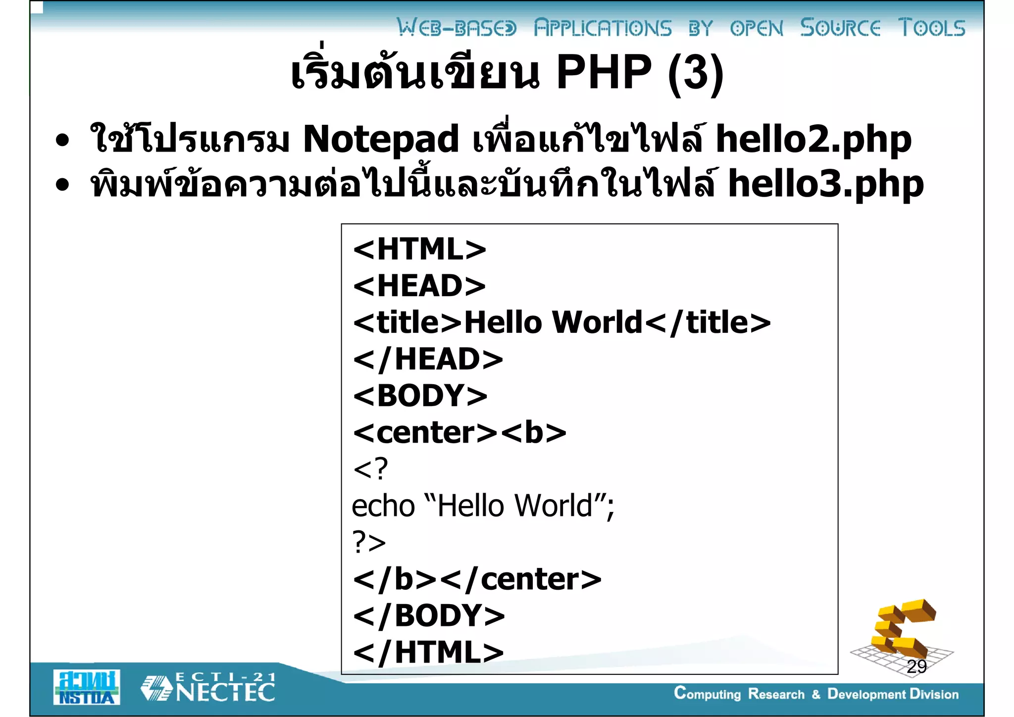Introduction to PHP programming | PPT