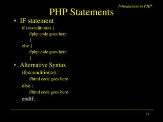 Introduction to php | PPT