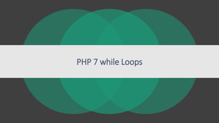PHP 7 while Loops
 