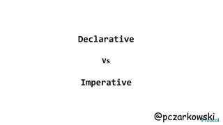 Declarative
Vs
Imperative
@pczarkowski
 