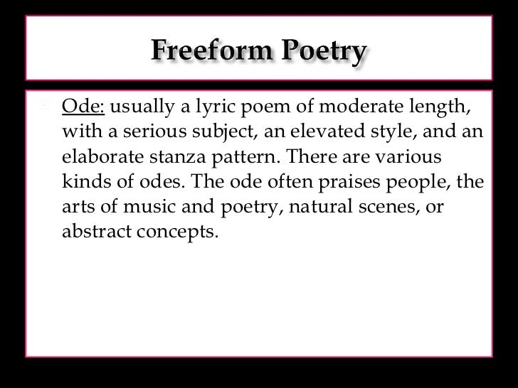 How to write a lyric poems